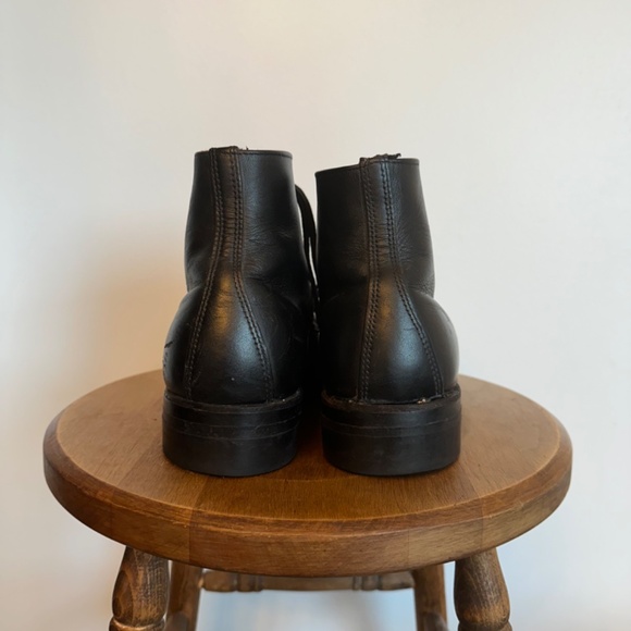 Vintage Biltrite Combat Boots Black Leather Mens Size 8.5 Steel Toe Made In 1993 - Picture 3 of 9